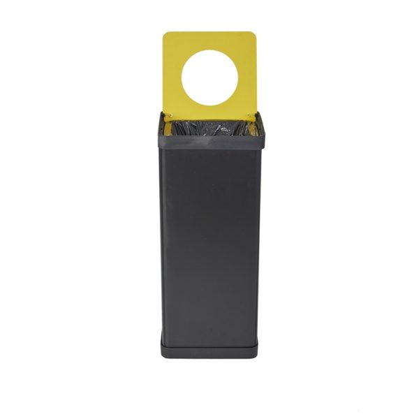 Office Recycling Bin London With Yellow Top - Image 5