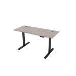 sit stand desks grey oak and black frame