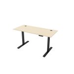 sit stand desk maple desk top with black legs
