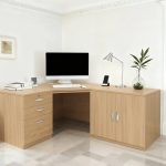 home office desk with drawers. Corner desk