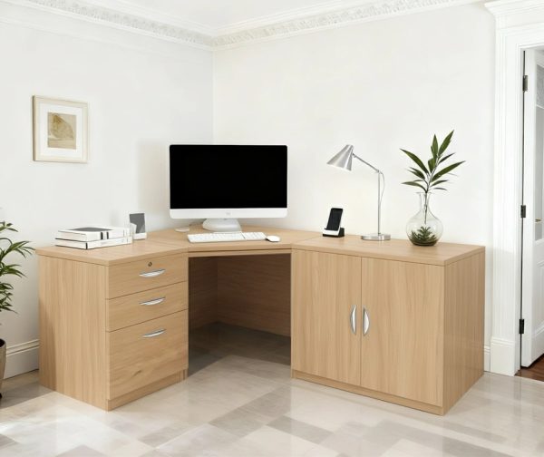 home office desk with drawers. Corner desk