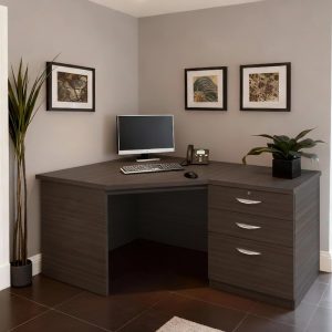 home office desk black with drawers