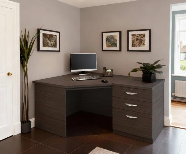 home office desk black with drawers