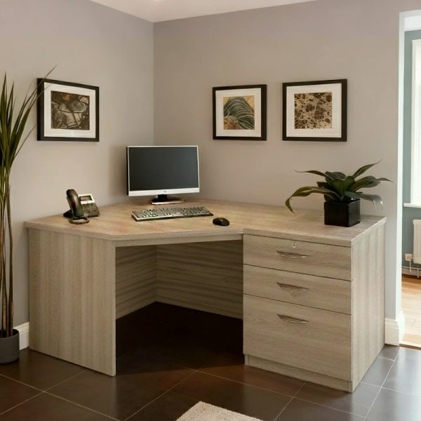 home office desk grey. Corner desk with storage