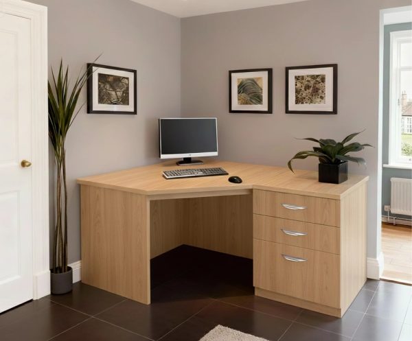 home office desk sandstone. Corner desk with drawers