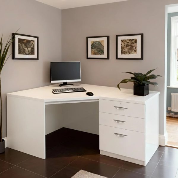 home office computer desk white