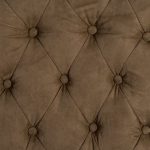 brown suede office chair close up of buttoned back