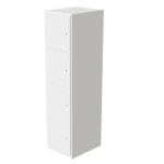 london lockers in white finish with 4 compartments