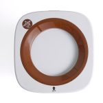 food waste bin with brown top detail
