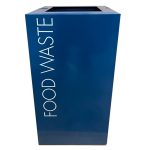 food waste bin for recycling food in blue finish