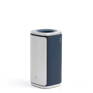 office recycling bin for general waste with blue and grey body and grey top