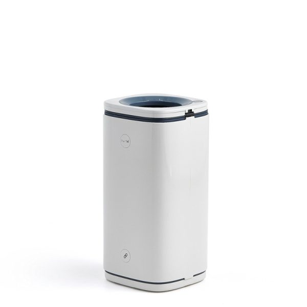 office recycling bin for general waste with blue and grey body and grey top