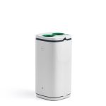 office recycling bin for glass back view