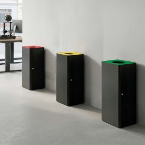lockable office recycling bin