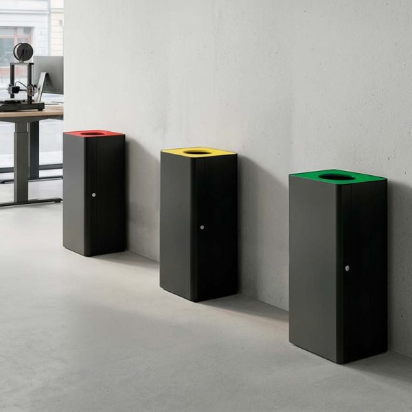lockable office recycling bin