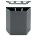 office recycling bin with top open