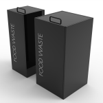 waste bins with lid and handle for recycling of food waste