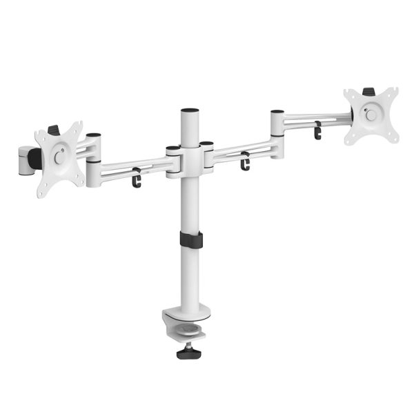 flat screen monitor arm with double arms white