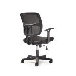 mesh office chair black back view