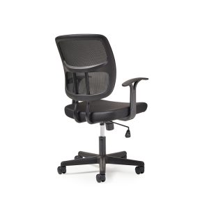 mesh office chair black back view