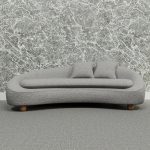 3 seater sofa in grey fabric