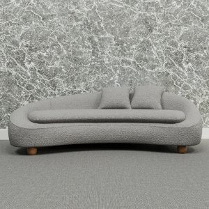3 seater sofa in grey fabric