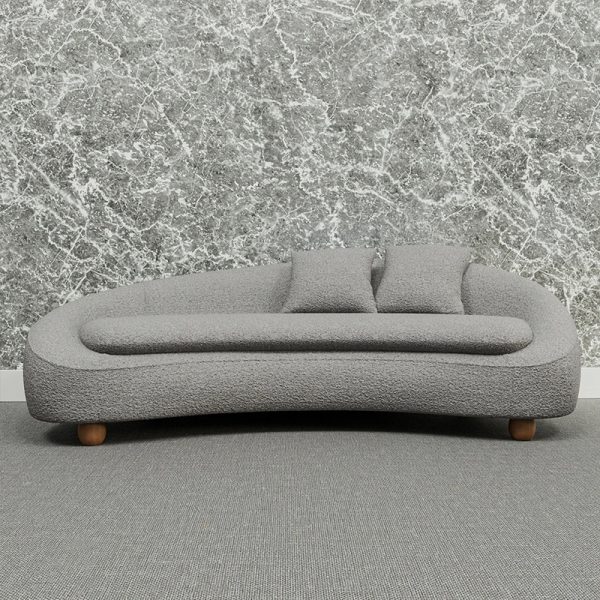 3 seater sofa in grey fabric