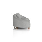 3 seater sofa for receptions in grey fabric