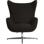 modern armchair in grey fabric front view