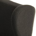 modern armchair in grey fabric close up