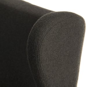 modern armchair in grey fabric close up