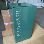 office recycling bin with lid for food waste