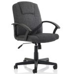 medium back executive office chair in charcoal fabric