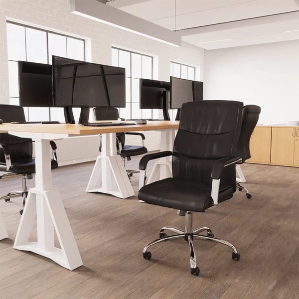 black executive office chair in office