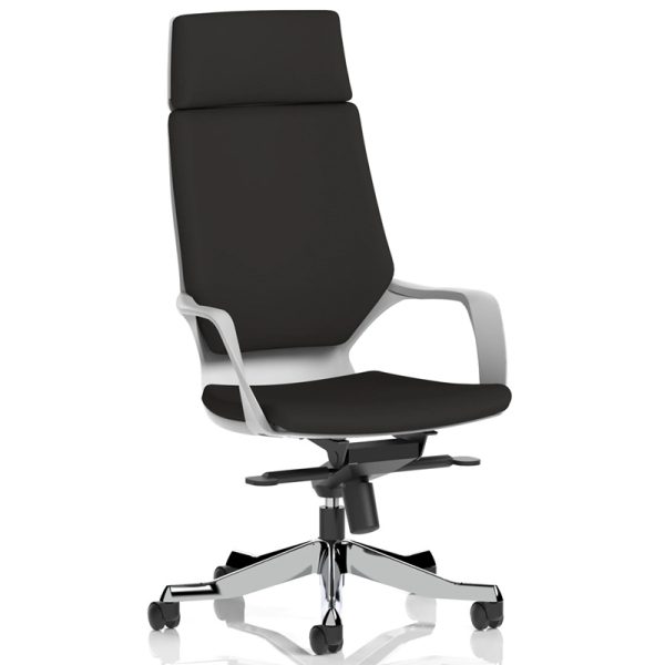 executive high back office chair in black fabric
