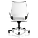 executive office chair in black fabric back view