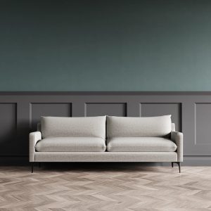 grey fabric sofa in roomshot