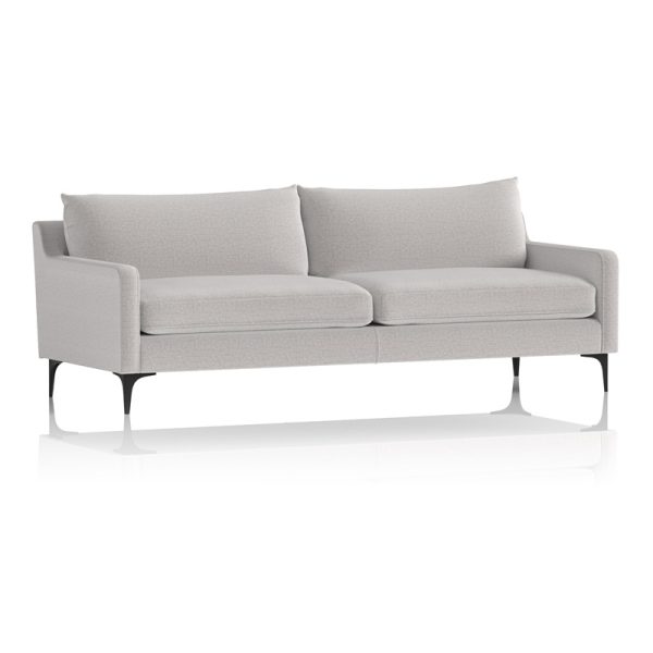 grey fabric reception sofa