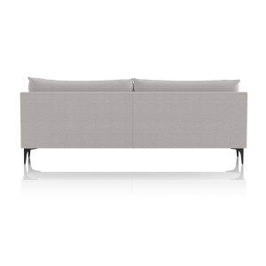 grey fabric sofa back view