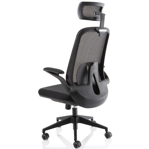 high back mesh back office chair back view