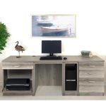 grey home office desk