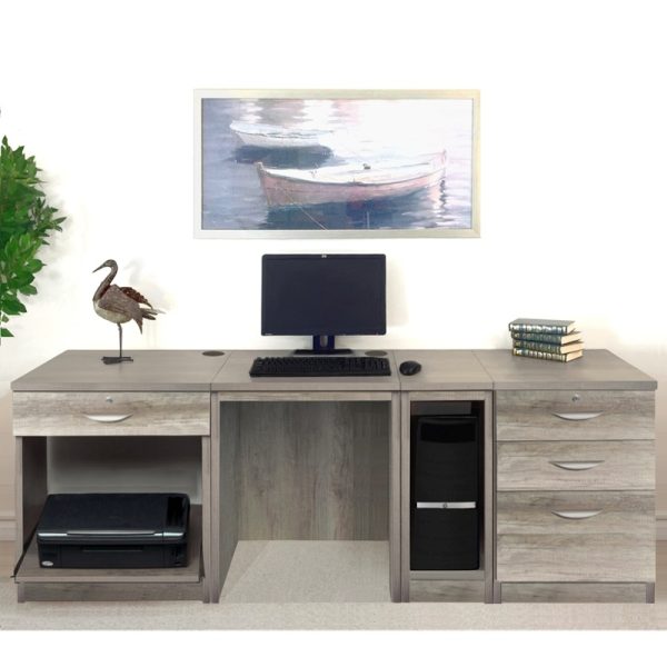 grey home office desk