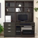 home office desk set in black