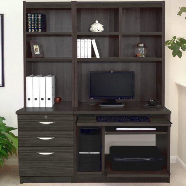 home office desk set in black