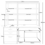 home office desk set dimensions