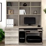 home office desk in grey finish