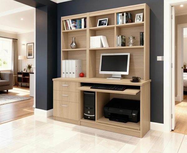 home office desk sandstone with storage