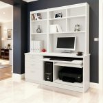 home office desk white with storage