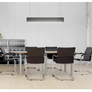 meeting chair black leather around a meeting table