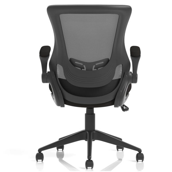mesh back office chair back view